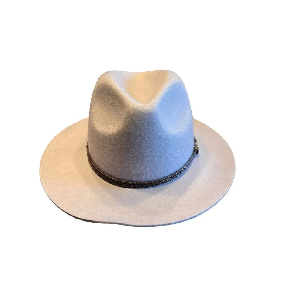 House of Harlow 1960 100% Wool Fedora Style Women's Hat cowgirl light purple